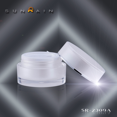 El cosmético plástico de la crema de cara de la belleza sacude el tarro poner crema de acrílico SR-2309A del cuadrado de los productos de la loción