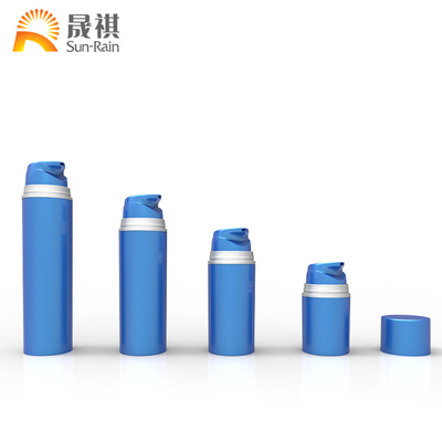 Envase blanco redondo privado de aire de la botella 50ml 100ml 150ml 200ml de los pp del cosmético