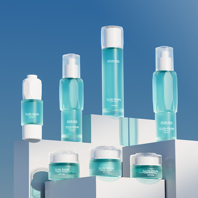 Impresión de logotipo Disponible Botella de vidrio para cosméticos Set de cuidado personal de la piel Crema para el cuidado de la piel Jar Botella de 30 ml Botella de goteo
