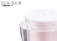 El mini cosmético poner crema rosado del plástico transparente del tarro sacude la botella para el cuidado 15ml 30ml SR-2398A del ojo