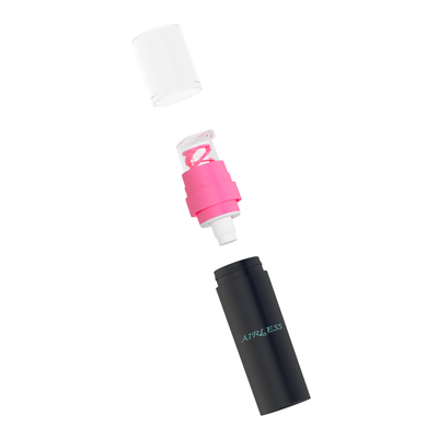 Contenedor de muestras mono plástico personalizado con abrigo de viaje Embalaje 5ml 8ml 10ml Botella de bomba mini sin aire