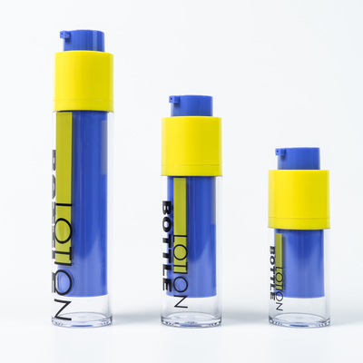Moda 15ml 30ml 50ml Botella giratoria cosmética para el cuidado de la piel Embalaje con serigrafía