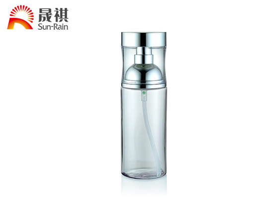 Las botellas y los tarros cosméticos transparentes redondos vacíos fijaron 100ml 120ml 50g